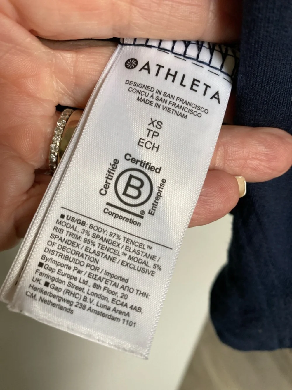 Athleta Pranayama Open Front Wrap Cardigan soft Yoga  style Navy size XS